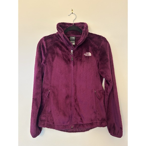 The North Face Women's Fuzzy Zip Up Jacket Size Small Fuchsia Purple - Picture 1 of 9